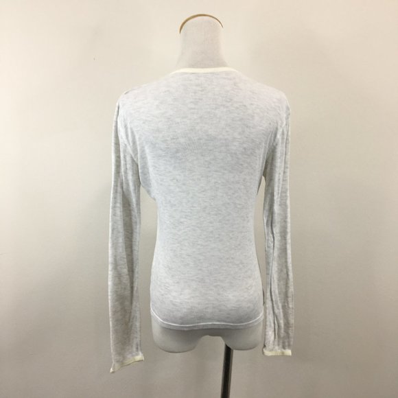 PATAGONIA Light Gray Papilene Long Sleeve V Neck Base Layer Shirt - Picture 7 of 14